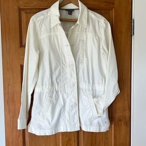 Eddie Bauer Casual Cream Cotton Blazer Medium